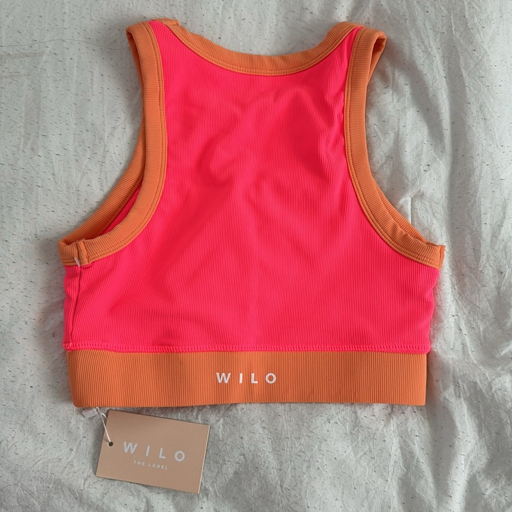 Wilo Rib Contrast Long Racer Bra - Picture 4 of 5